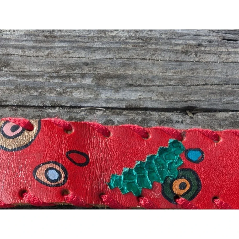 Vintage 80s Agate & Snake Belt by Karine - Picture 4 of 10